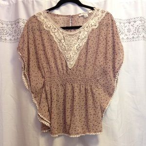 XXI sheer pink blouse